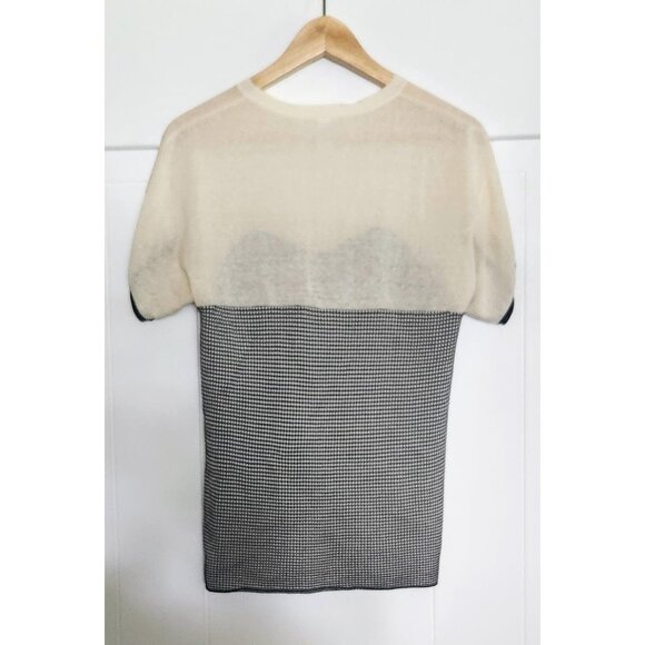 Sita Murt Sheer Black and Cream Knit Top Size L - Picture 2 of 4
